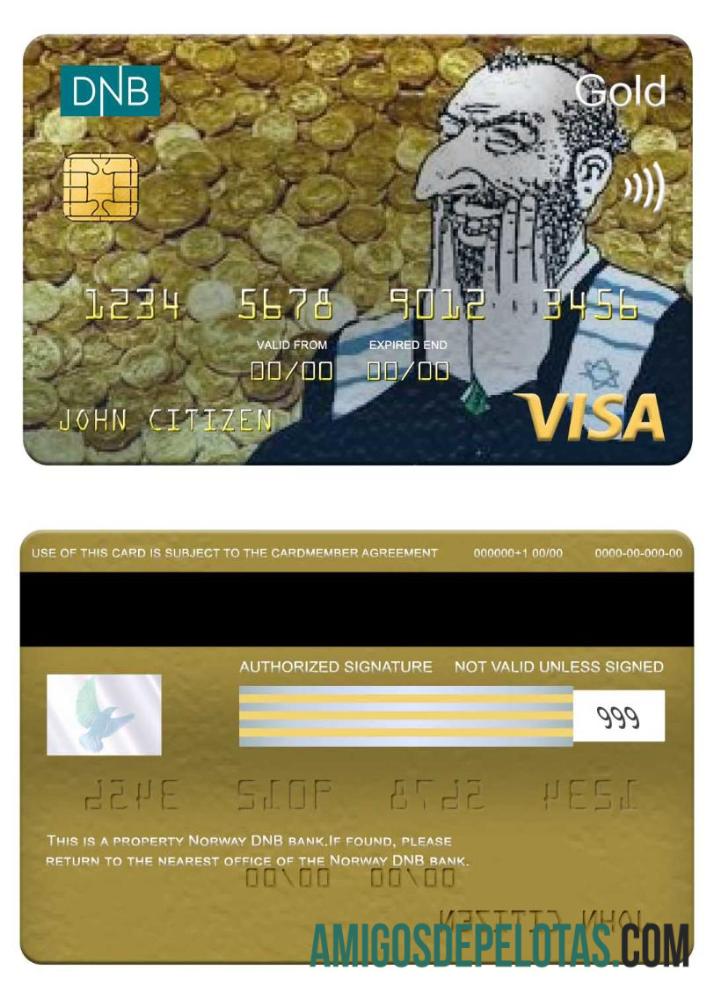 Norway DNB Bank Visa Gold Card template